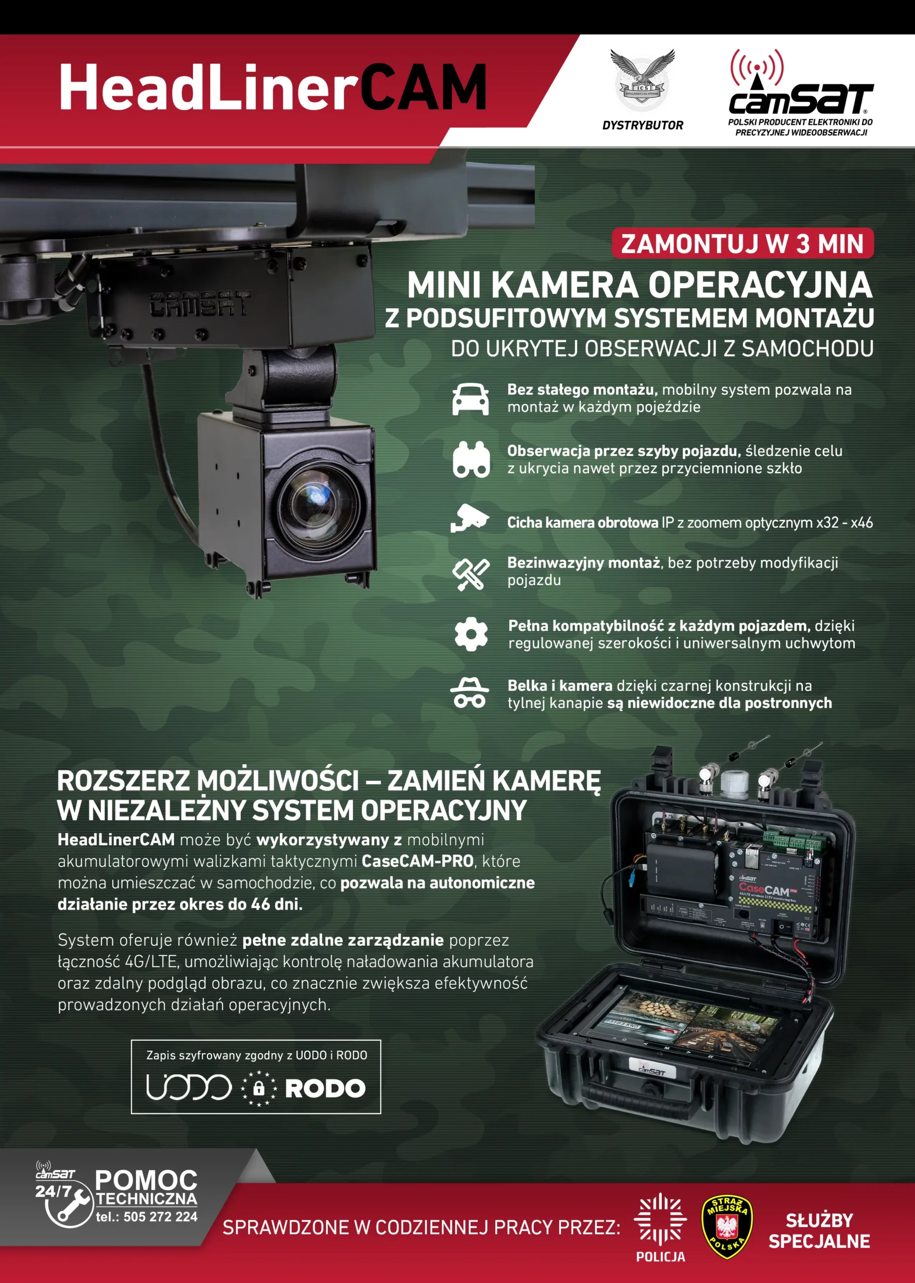 HeadLinerCAM – ukryta kamera samochodowa do monitoringu operacyjnego